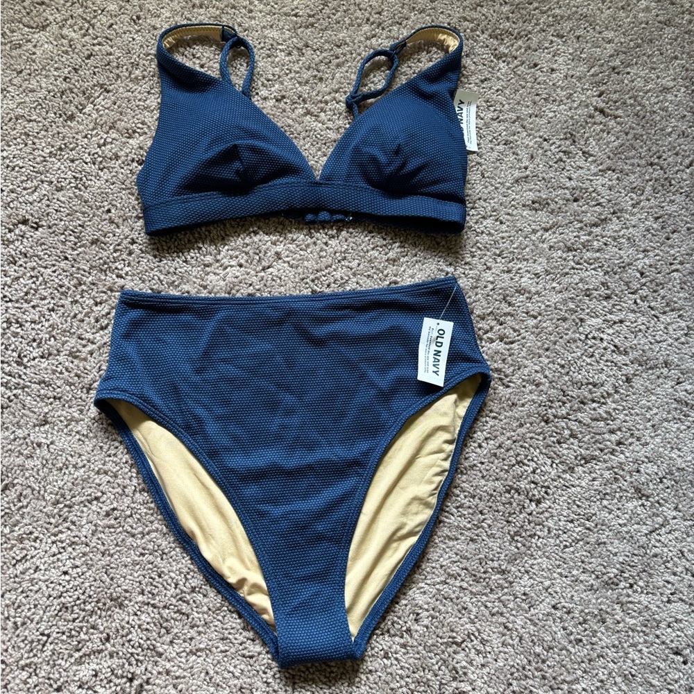 Old Navy Textured Navy Bikini Set - NWT